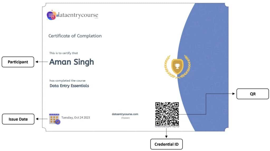Certificate Dataentrycourse